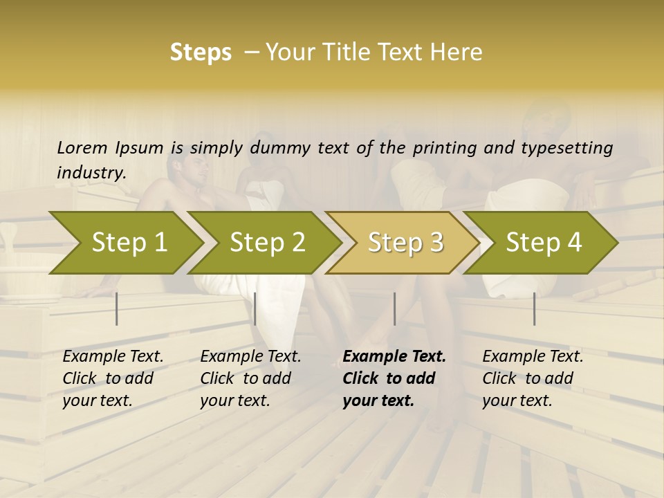 Group Of People In Sauna PowerPoint Template