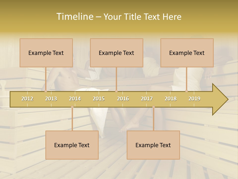 Group Of People In Sauna PowerPoint Template
