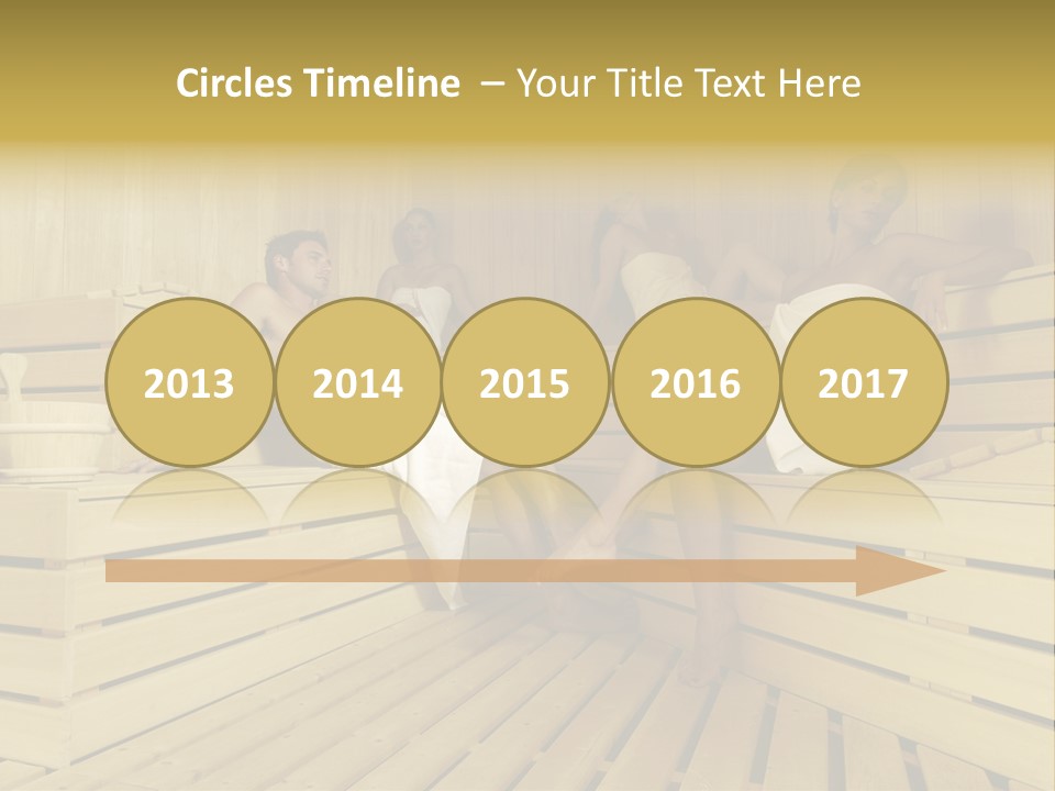 Group Of People In Sauna PowerPoint Template