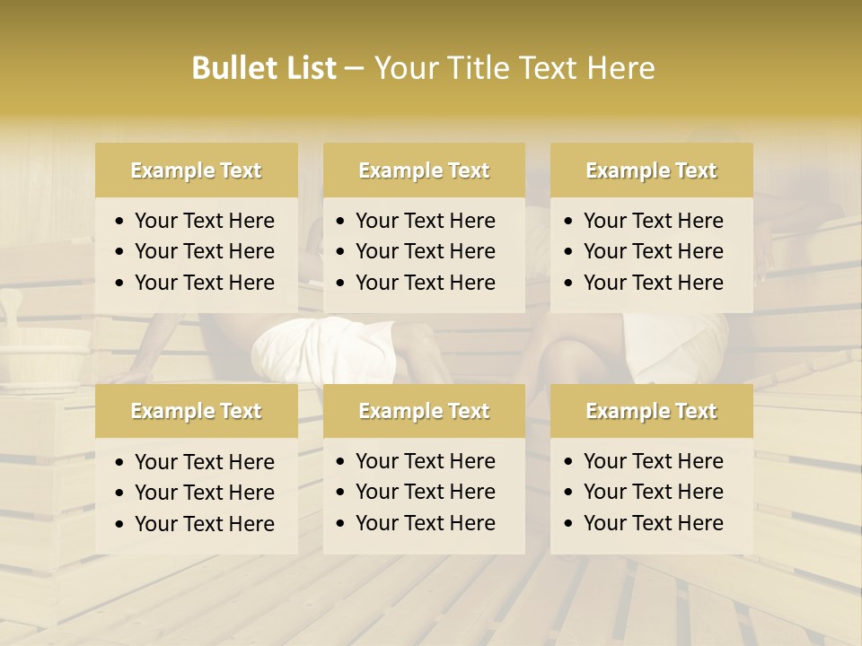 Group Of People In Sauna PowerPoint Template