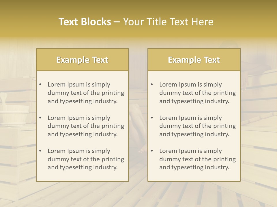 Group Of People In Sauna PowerPoint Template
