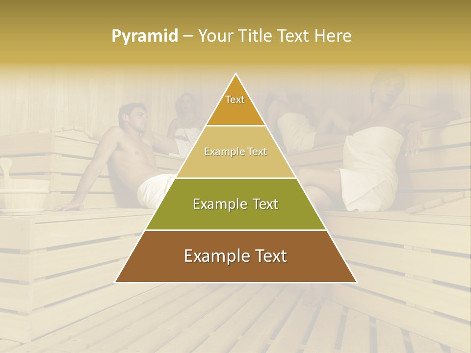 Group Of People In Sauna PowerPoint Template