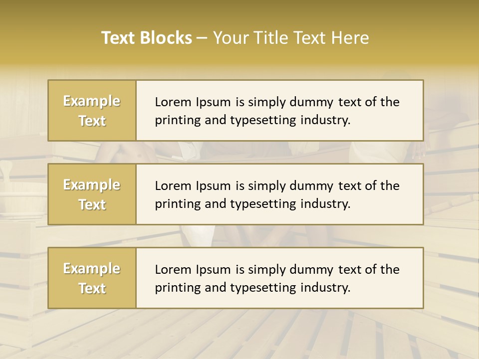 Group Of People In Sauna PowerPoint Template