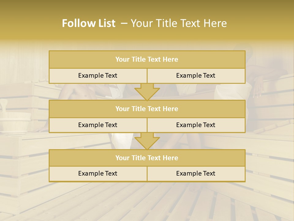 Group Of People In Sauna PowerPoint Template