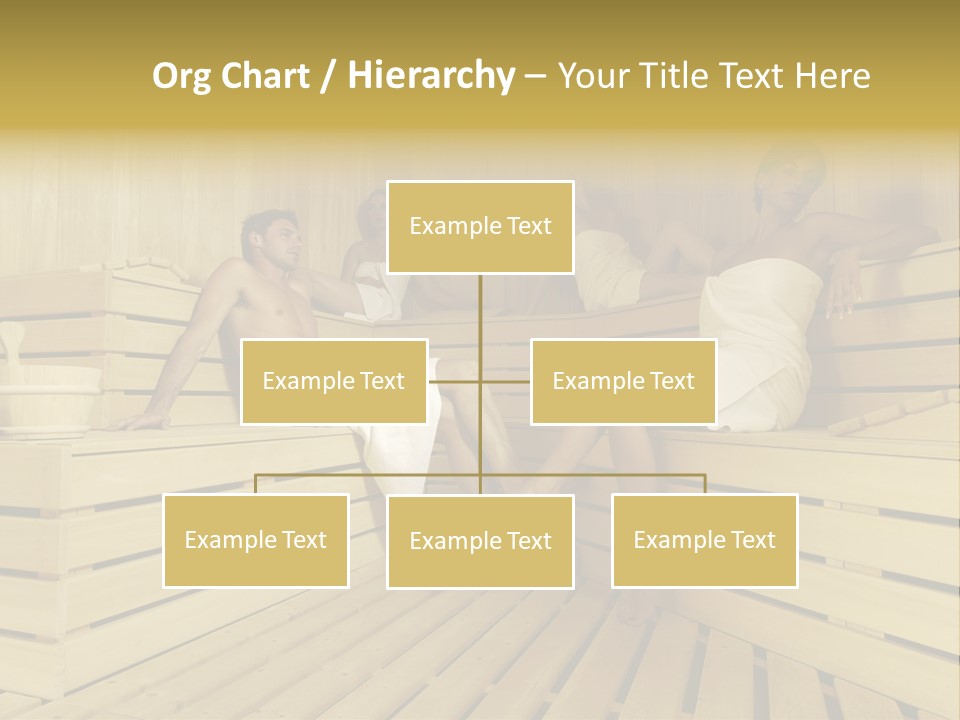 Group Of People In Sauna PowerPoint Template
