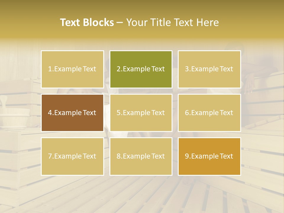 Group Of People In Sauna PowerPoint Template