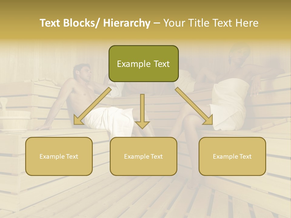 Group Of People In Sauna PowerPoint Template