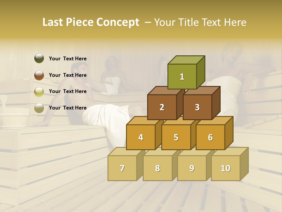 Group Of People In Sauna PowerPoint Template