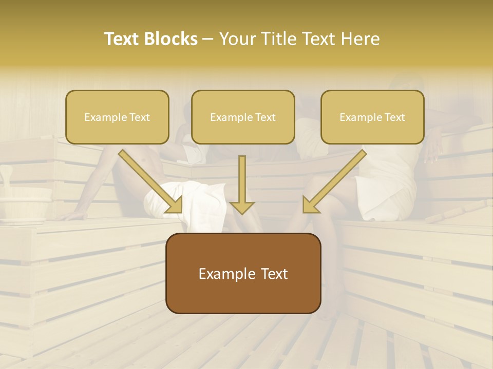 Group Of People In Sauna PowerPoint Template