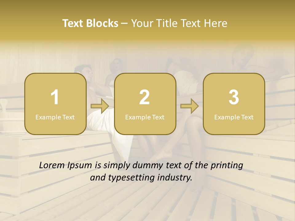 Group Of People In Sauna PowerPoint Template