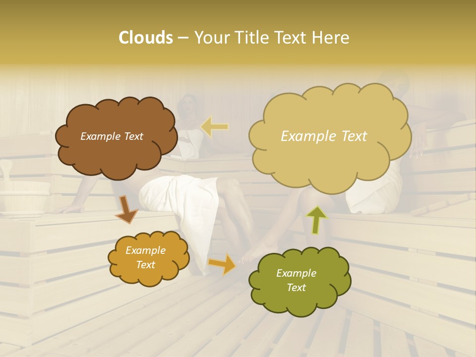 Group Of People In Sauna PowerPoint Template