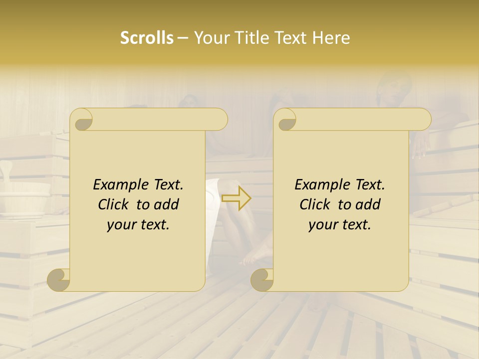 Group Of People In Sauna PowerPoint Template