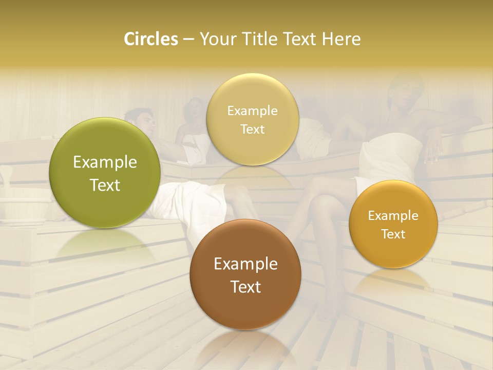 Group Of People In Sauna PowerPoint Template