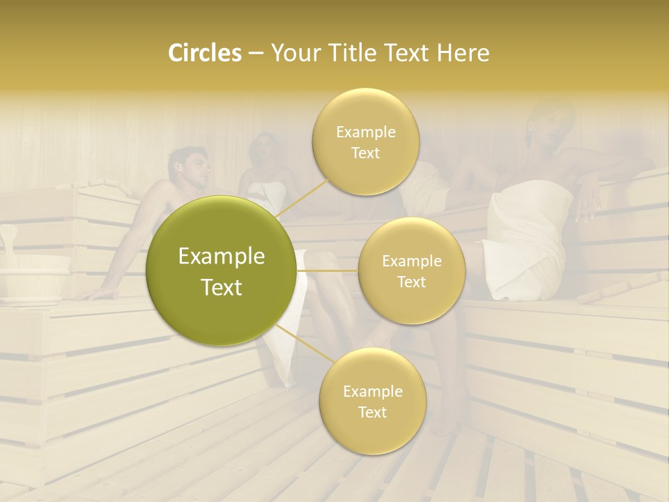 Group Of People In Sauna PowerPoint Template