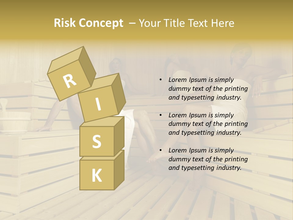 Group Of People In Sauna PowerPoint Template