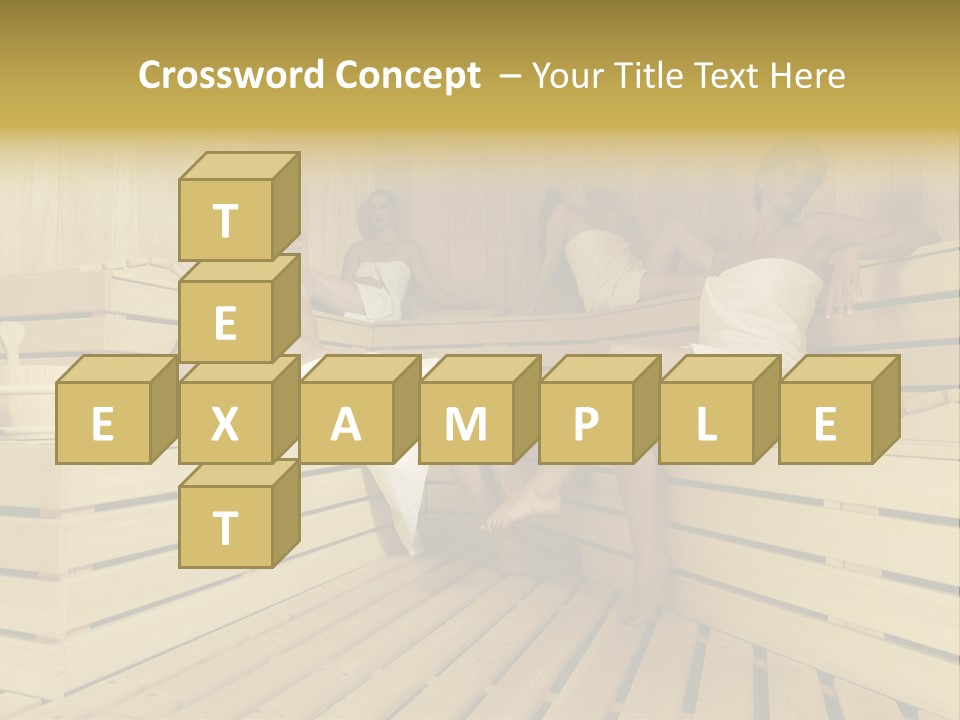 Group Of People In Sauna PowerPoint Template