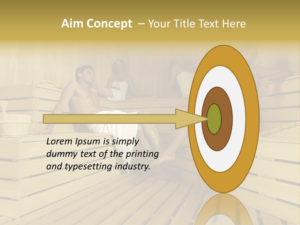 Group Of People In Sauna PowerPoint Template