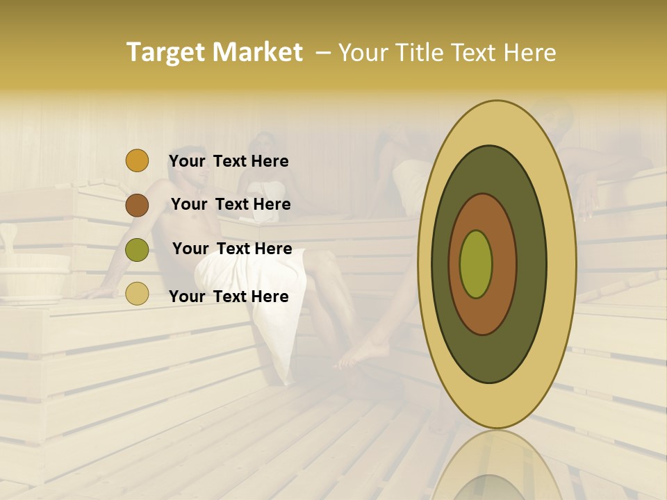 Group Of People In Sauna PowerPoint Template