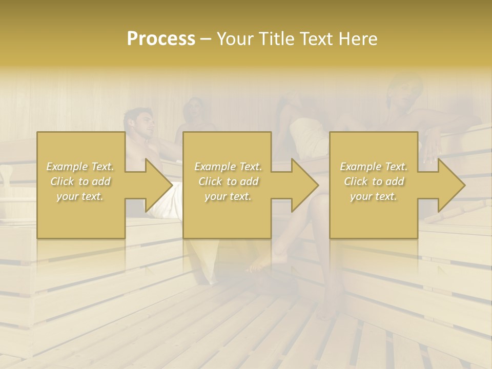 Group Of People In Sauna PowerPoint Template