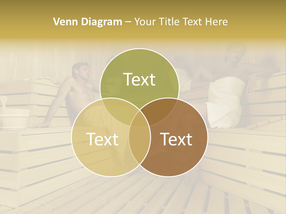 Group Of People In Sauna PowerPoint Template