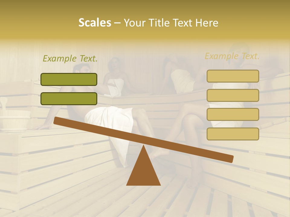Group Of People In Sauna PowerPoint Template