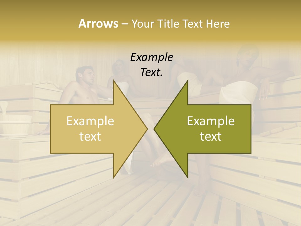 Group Of People In Sauna PowerPoint Template