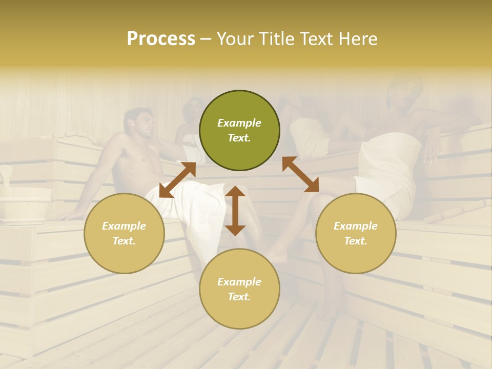Group Of People In Sauna PowerPoint Template