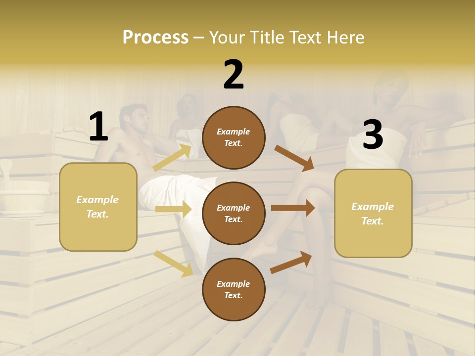 Group Of People In Sauna PowerPoint Template