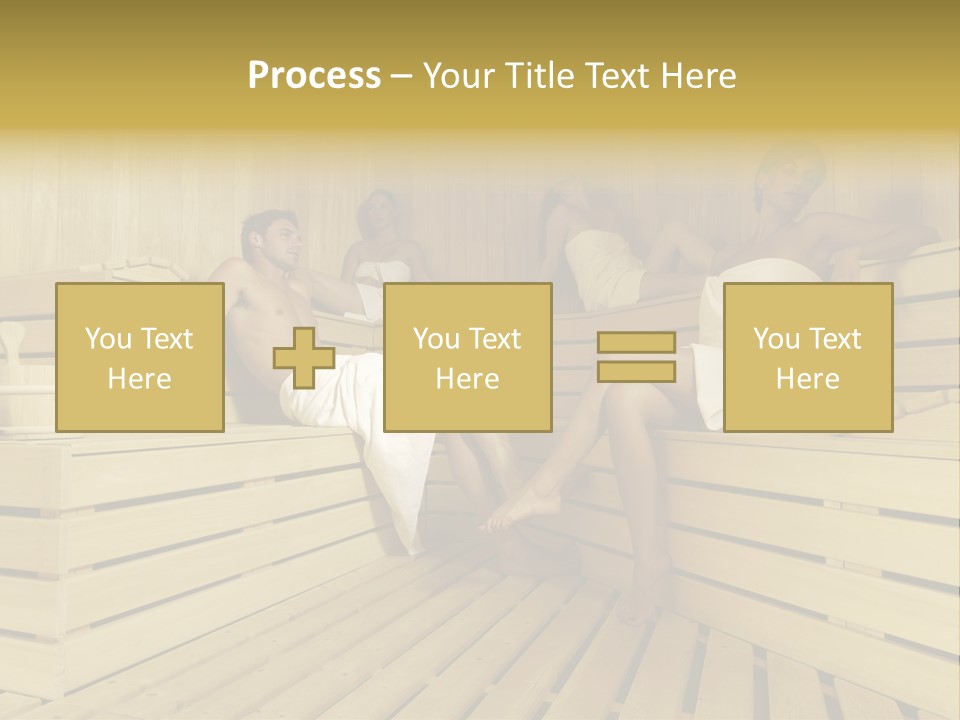 Group Of People In Sauna PowerPoint Template