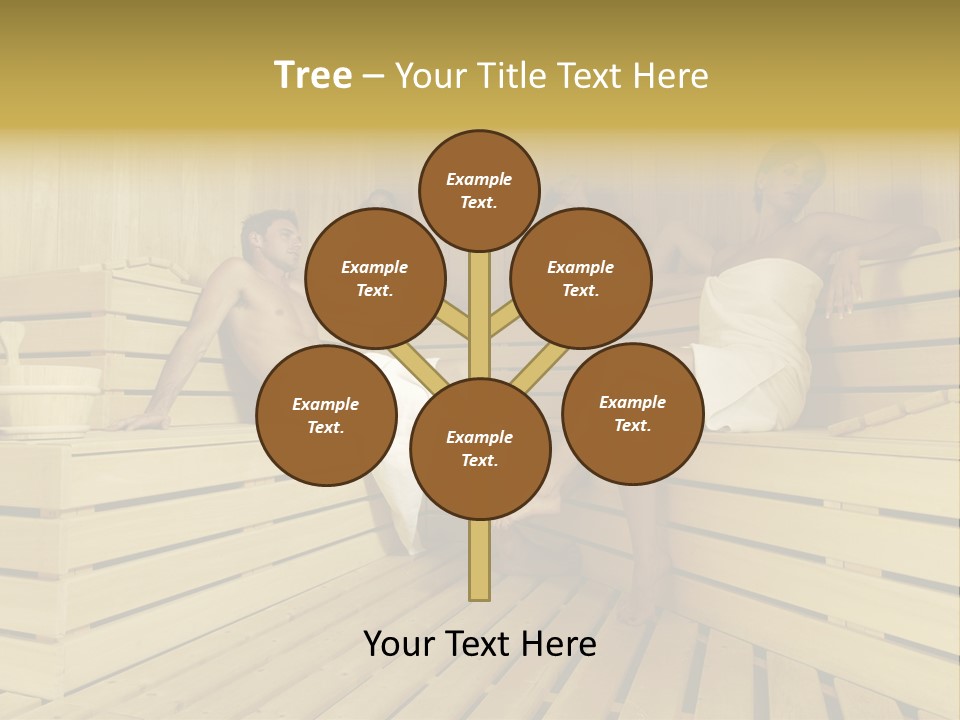 Group Of People In Sauna PowerPoint Template