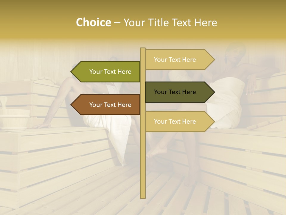 Group Of People In Sauna PowerPoint Template