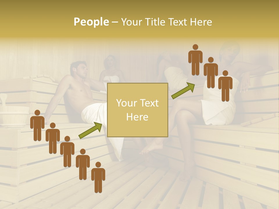 Group Of People In Sauna PowerPoint Template