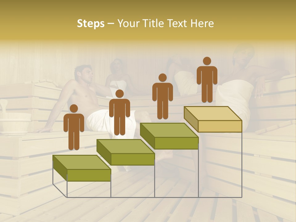 Group Of People In Sauna PowerPoint Template