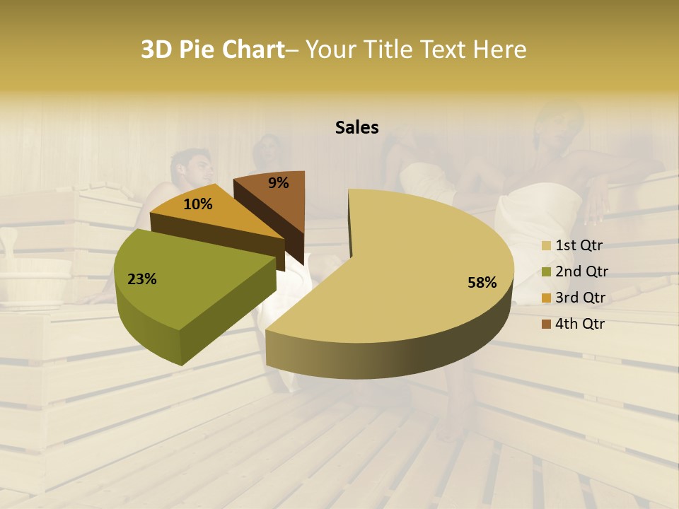 Group Of People In Sauna PowerPoint Template