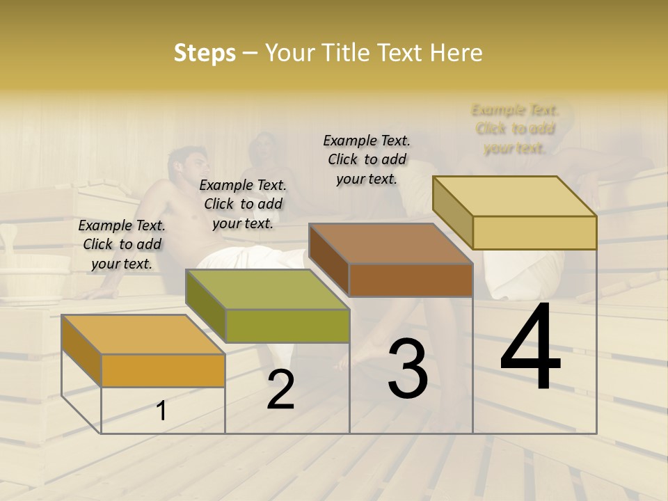 Group Of People In Sauna PowerPoint Template