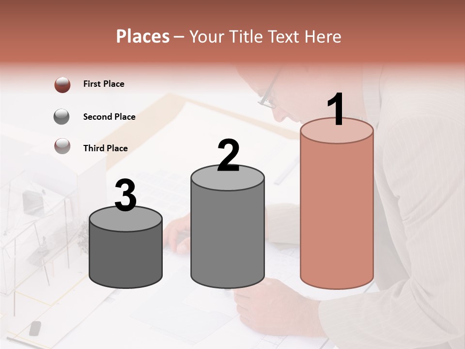 Kokeshi Japanese Doll Isolated On White. PowerPoint Template