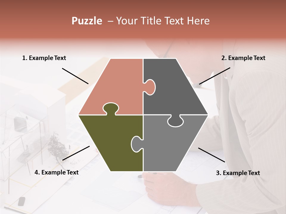 Kokeshi Japanese Doll Isolated On White. PowerPoint Template