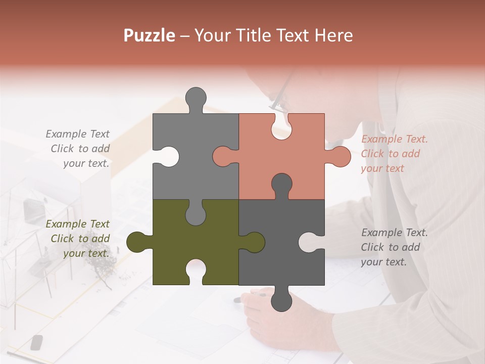 Kokeshi Japanese Doll Isolated On White. PowerPoint Template