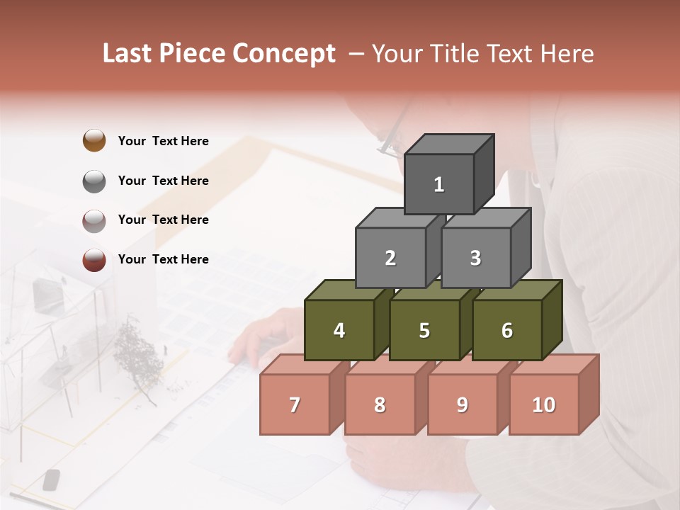 Kokeshi Japanese Doll Isolated On White. PowerPoint Template