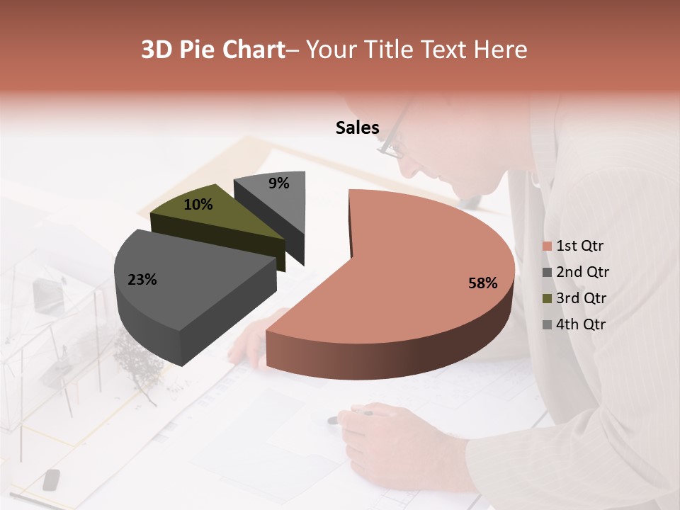 Kokeshi Japanese Doll Isolated On White. PowerPoint Template