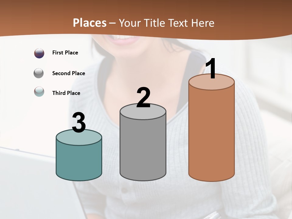 Cute Happy Baby Boy Smiling On Green Background PowerPoint Template