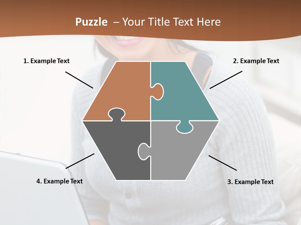 Cute Happy Baby Boy Smiling On Green Background PowerPoint Template