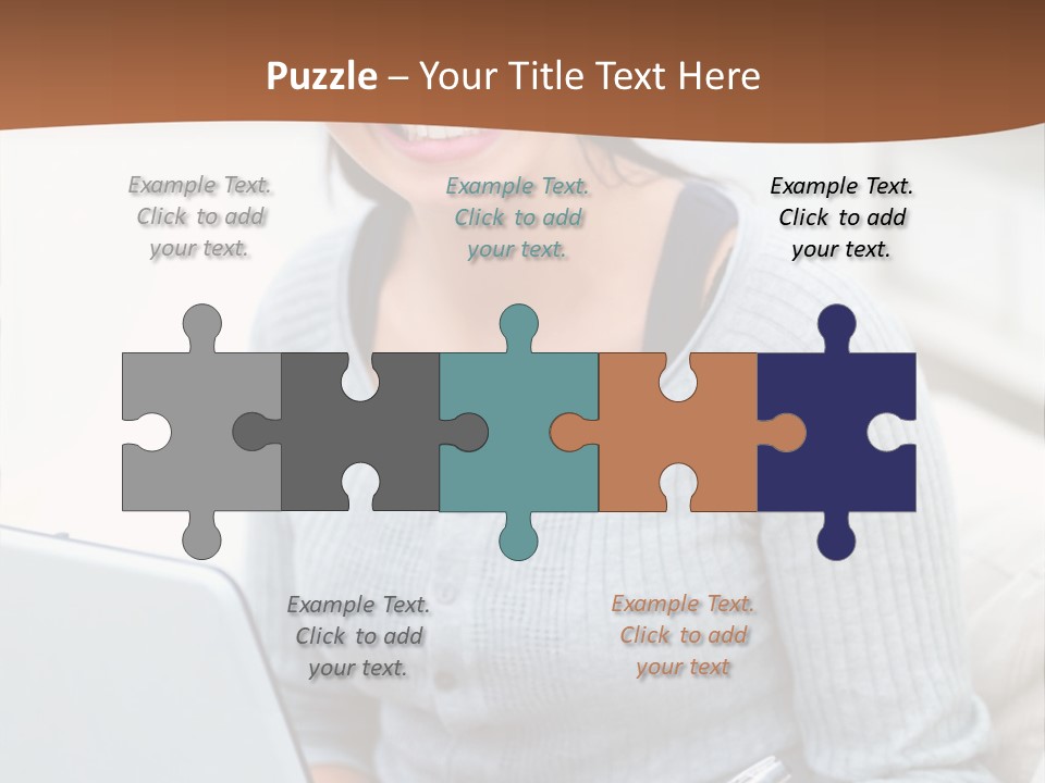 Cute Happy Baby Boy Smiling On Green Background PowerPoint Template