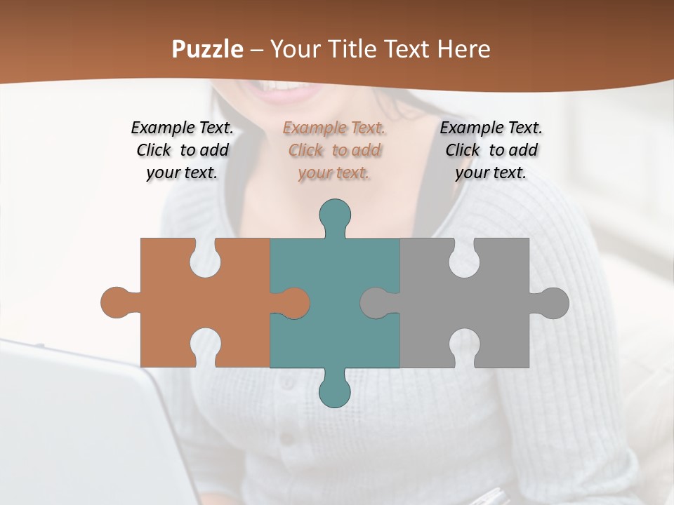 Cute Happy Baby Boy Smiling On Green Background PowerPoint Template