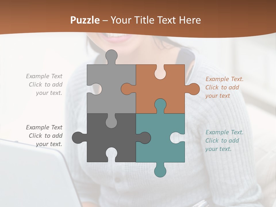 Cute Happy Baby Boy Smiling On Green Background PowerPoint Template