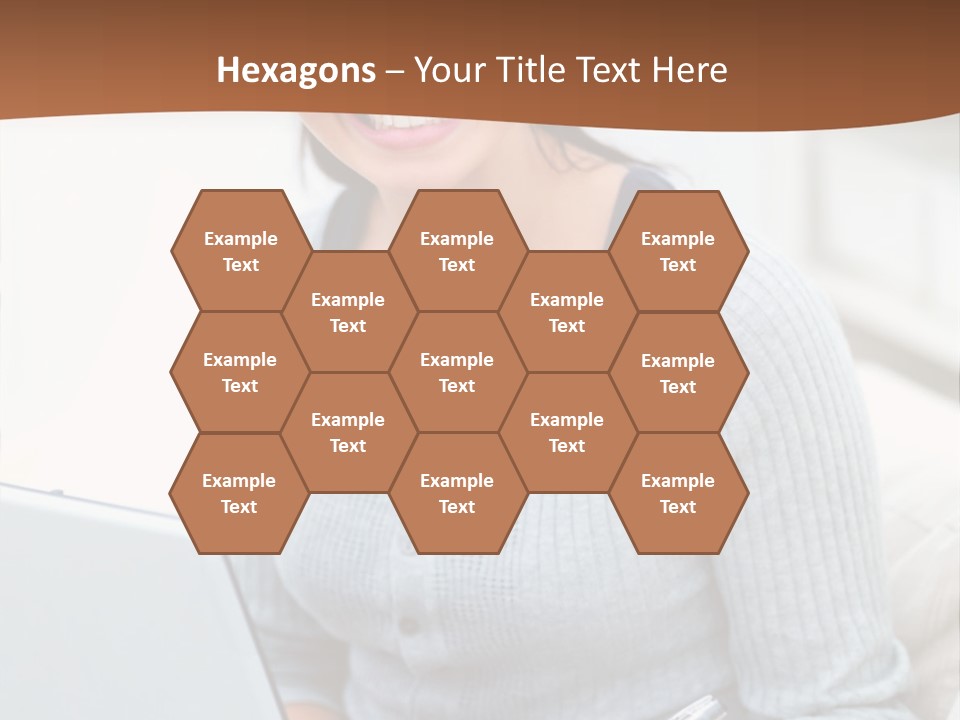 Cute Happy Baby Boy Smiling On Green Background PowerPoint Template