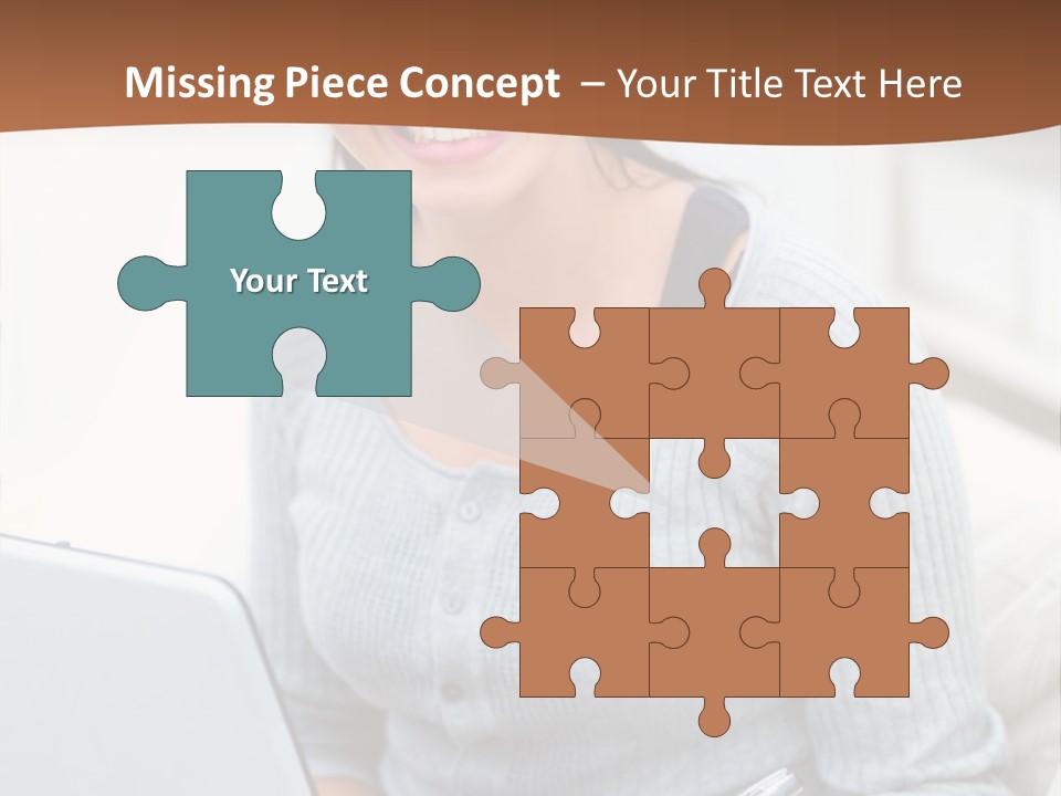 Cute Happy Baby Boy Smiling On Green Background PowerPoint Template