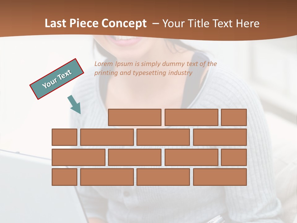 Cute Happy Baby Boy Smiling On Green Background PowerPoint Template