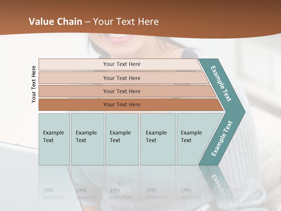 Cute Happy Baby Boy Smiling On Green Background PowerPoint Template