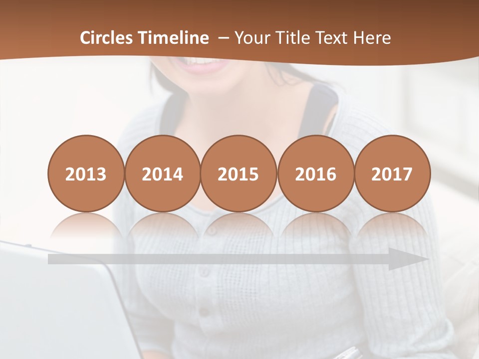 Cute Happy Baby Boy Smiling On Green Background PowerPoint Template